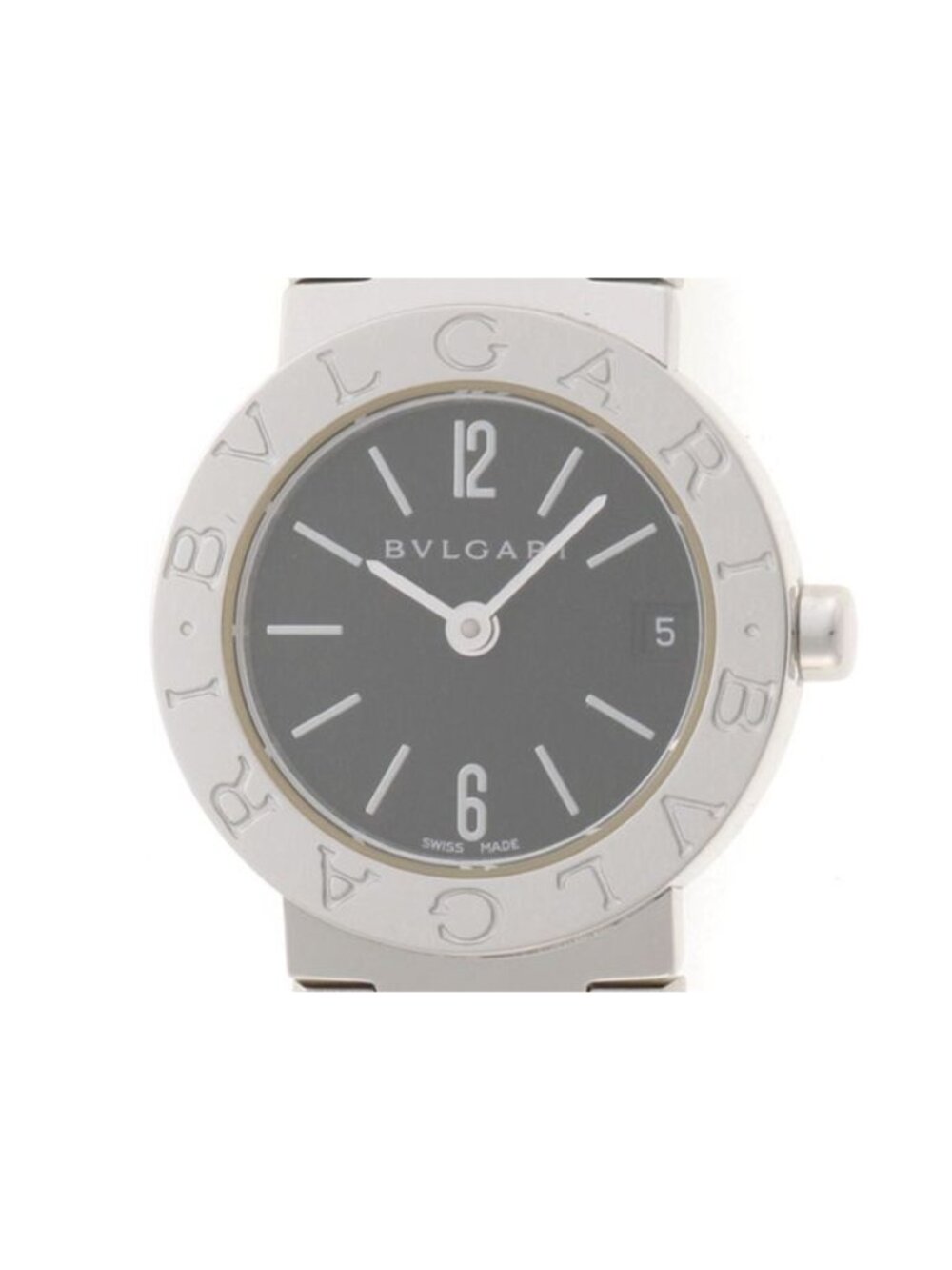 Bvlgari Watch Stainless Steel Black Dial Quartz